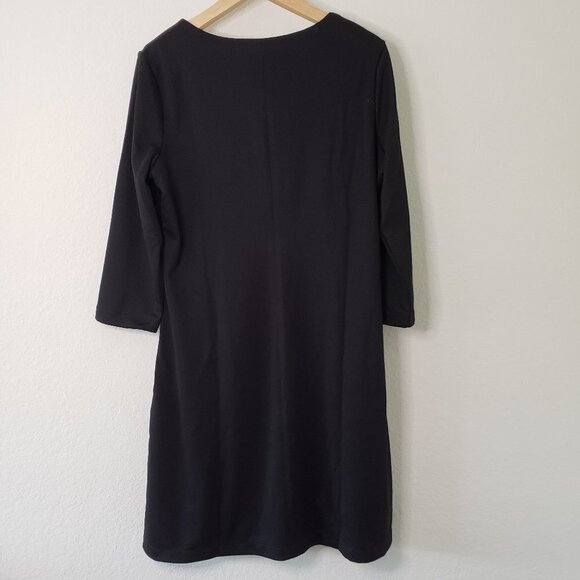 NWT - Nicole Miller Black Ladies' ¾ Sleeve Dress - Size L - Picture 7 of 8